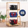 imageCupohus Art Organizer Craft Storage Tote Bag with Pockets and Hadles Oxford Fabric Carrying Caddy for Teacher Officer Artist Students Traveler and more  Black with Grey EdgeBlack with Red