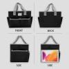 imageCupohus Art Organizer Craft Storage Tote Bag with Pockets and Hadles Oxford Fabric Carrying Caddy for Teacher Officer Artist Students Traveler and more  Black with Grey EdgeBlack with Grey