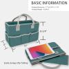 imageCupohus Art Organizer Craft Storage Tote Bag with Pockets and Hadles Oxford Fabric Carrying Caddy for Teacher Officer Artist Students Traveler and more  Black with Grey EdgeLight Grey