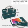 imageCupohus Art Organizer Craft Storage Tote Bag with Pockets and Hadles Oxford Fabric Carrying Caddy for Teacher Officer Artist Students Traveler and more  Black with Grey EdgeDark Green