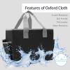 imageCupohus Art Organizer Craft Storage Tote Bag with Pockets and Hadles Oxford Fabric Carrying Caddy for Teacher Officer Artist Students Traveler and more  Black with Grey EdgeBlack with Grey