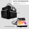 imageCupohus Art Organizer Craft Storage Tote Bag with Pockets and Hadles Oxford Fabric Carrying Caddy for Teacher Officer Artist Students Traveler and more  Black with Grey EdgeBlack with Grey