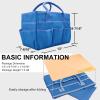 imageCupohus Art Organizer Craft Storage Tote Bag with Pockets and Handles Oxford Fabric Carrying Caddy for Teacher Officer Artist Traveler and more Dark GreenBlue