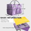 imageCupohus Art Organizer Craft Storage Tote Bag with Pockets and Handles Oxford Fabric Carrying Caddy for Teacher Officer Artist Traveler and more Dark GreenPurple
