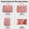 imageCupohus Art Organizer Craft Storage Tote Bag with Pockets and Handles Oxford Fabric Carrying Caddy for Teacher Officer Artist Traveler and more Dark GreenPink