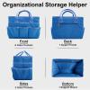 imageCupohus Art Organizer Craft Storage Tote Bag with Pockets and Handles Oxford Fabric Carrying Caddy for Teacher Officer Artist Traveler and more Dark GreenBlue