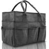 imageCupohus Art Organizer Craft Storage Tote Bag with Pockets and Handles Oxford Fabric Carrying Caddy for Teacher Officer Artist Traveler and more Dark GreenGrey