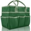 imageCupohus Art Organizer Craft Storage Tote Bag with Pockets and Handles Oxford Fabric Carrying Caddy for Teacher Officer Artist Traveler and more Dark GreenGreen