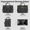 imageCupohus Art Organizer Craft Storage Tote Bag with Pockets and Handles Oxford Fabric Carrying Caddy for Teacher Officer Artist Traveler and more Dark GreenGrey