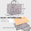 imageCupohus Art Organizer Craft Storage Tote Bag with Pockets and Handles Oxford Fabric Carrying Caddy for Teacher Officer Artist Traveler and moreLittle Blue FlowerGrey Pet
