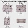 imageCupohus Art Organizer Craft Storage Tote Bag with Pockets and Handles Oxford Fabric Carrying Caddy for Teacher Officer Artist Traveler and moreLittle Blue FlowerGrey Pet