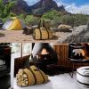 imageCupohus Extra Large 2in1 Firewood Carrier Waxed Canvas Bag 44x23 Heavy Duty Log Holder Tote Bag with Handles and Shoulder Strap for Indoor Fireplace Wood Stove Accessories Outdoor Camping GreenKhaki