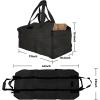 imageCupohus Extra Large 2in1 Firewood Carrier Waxed Canvas Bag 44x23 Heavy Duty Log Holder Tote Bag with Handles and Shoulder Strap for Indoor Fireplace Wood Stove Accessories Outdoor Camping GreenBlack