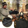 imageCupohus Extra Large 2in1 Firewood Carrier Waxed Canvas Bag 44x23 Heavy Duty Log Holder Tote Bag with Handles and Shoulder Strap for Indoor Fireplace Wood Stove Accessories Outdoor Camping GreenBlack