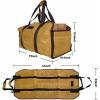 imageCupohus Extra Large 2in1 Firewood Carrier Waxed Canvas Bag 44x23 Heavy Duty Log Holder Tote Bag with Handles and Shoulder Strap for Indoor Fireplace Wood Stove Accessories Outdoor Camping GreenKhaki