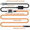 imageCupohus Heat Tape for Water Pipes with Digital Display Thermostat 30FT Freeze Protection SelfRegulating Heat Trace Cable for Metal Plastic Home Pipes Roof and RV40FT