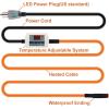 imageCupohus Heat Tape for Water Pipes with Digital Display Thermostat 30FT Freeze Protection SelfRegulating Heat Trace Cable for Metal Plastic Home Pipes Roof and RV18FT