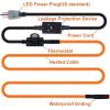 imageCupohus Heat Tape for Water Pipes with Thermostat 12FT Freeze Protection SelfRegulating Heat Trace Cable for Metal Plastic Home Pipes Roof and RV60FTThermostat