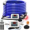 imageCupohus Heated Water Hose for RV 50FT  Adjustable Thermostat wRealTime Monitor ampamp Removable Controller 45 Freeze Protection for Winter CampingRV Travel RV Owners ampamp Outdoor EnthusiastsBlue