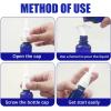 imageCupohus Nasal Spray Bottle 3 Pcs 30ML1oz Cobalt Blue Glass Refillable Fine Mist Sprayers Atomizers Travel Sized Empty Nasal Sprayer with Funnels and LabelsBlue