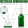 imageCupohus Nasal Spray Bottle 3 Pcs 30ML1oz Cobalt Blue Glass Refillable Fine Mist Sprayers Atomizers Travel Sized Empty Nasal Sprayer with Funnels and LabelsGreen