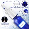 imageCupohus Nasal Spray Bottle 3 Pcs 30ML1oz Cobalt Blue Glass Refillable Fine Mist Sprayers Atomizers Travel Sized Empty Nasal Sprayer with Funnels and LabelsBlue