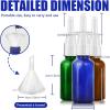 imageCupohus Nasal Spray Bottle 3 Pcs 30ML1oz Cobalt Blue Glass Refillable Fine Mist Sprayers Atomizers Travel Sized Empty Nasal Sprayer with Funnels and LabelsMulticolored