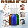 imageCupohus Nasal Spray Bottle 3 Pcs 30ML1oz Cobalt Blue Glass Refillable Fine Mist Sprayers Atomizers Travel Sized Empty Nasal Sprayer with Funnels and LabelsMulticolored