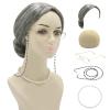 imageCupohus Old Lady Costume Set Grandma Wig 100 Days of School Costume Madea Granny Glasses Eyeglass Chains Cords Faux Pearl Bead Necklace Old Lady Cosplay Set Grey Afro with Hair Rollersgrey bun
