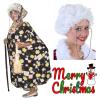 imageCupohus Old Lady Costume Set Grandma Wig 100 Days of School Costume Madea Granny Glasses Eyeglass Chains Cords Faux Pearl Bead Necklace Old Lady Cosplay Set Grey Afro with Hair RollersSilver