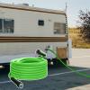 imageCupohus RV Water Hose 10FT with Strain Relief Ends KinkResistant Drinking Water Hose 58ID Potable Food Grade Hose with Storage Strap for RV Marine Camper Truck Car GardenGreen