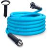 imageCupohus RV Water Hose 10FT with Strain Relief Ends KinkResistant Drinking Water Hose 58ID Potable Food Grade Hose with Storage Strap for RV Marine Camper Truck Car GardenBlue
