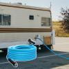 imageCupohus RV Water Hose 10FT with Strain Relief Ends KinkResistant Drinking Water Hose 58ID Potable Food Grade Hose with Storage Strap for RV Marine Camper Truck Car GardenBlue