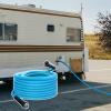 imageCupohus RV Water Hose 10FT with Strain Relief Ends KinkResistant Drinking Water Hose 58ID Potable Food Grade Hose with Storage Strap for RV Marine Camper Truck Car GardenBlue