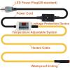imageCupohus Softer Heat Tape for Water Pipes 9FT SelfRegulating Digital Display Thermostat Freeze Protection Roof Deicing Cable for Metal Plastic Home Pipes RV Water Hose30FT