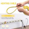 imageCupohus Softer Heat Tape for Water Pipes 9FT SelfRegulating Digital Display Thermostat Freeze Protection Roof Deicing Cable for Metal Plastic Home Pipes RV Water Hose3FT