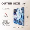 imageCupohus Unfinished Birch Wood Boards Canvas for Painting 5 Packs 34 Deep Cupohus 12 x 12 Wooden Cradled Panels for Pouring Art Crafts Paints and More8 x 10
