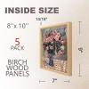 imageCupohus Unfinished Birch Wood Boards Canvas for Painting 5 Packs 34 Deep Cupohus 12 x 12 Wooden Cradled Panels for Pouring Art Crafts Paints and More8 x 10