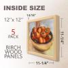 imageCupohus Unfinished Wood Boards Canvas for Painting 5 Packs 34 Deep Cupohus 8 x 8 Wooden Cradled Panels for Pouring Art Crafts Paints and More12 x 12