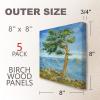 imageCupohus Unfinished Wood Boards Canvas for Painting 5 Packs 34 Deep Cupohus 8 x 8 Wooden Cradled Panels for Pouring Art Crafts Paints and More8 x 8