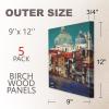 imageCupohus Unfinished Wood Boards Canvas for Painting 5 Packs 34 Deep Cupohus 8 x 8 Wooden Cradled Panels for Pouring Art Crafts Paints and More9 x 12
