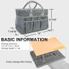 imageCupohus WaterResistant Art Organizer Tote Bag  Craft Storage Bag with Multiple Pockets and Handles for Artists Kids Students and More  GreyGrey