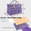 imageCupohus WaterResistant Art Organizer Tote Bag  Craft Storage Bag with Multiple Pockets and Handles for Artists Kids Students and More  GreyPurple