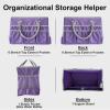 imageCupohus WaterResistant Art Organizer Tote Bag  Craft Storage Bag with Multiple Pockets and Handles for Artists Kids Students and More  GreyPurple
