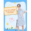 imageCupohus Womens Old Lady Wig Costume Set 100 Days of School Adult Granny Dress Cosplay 8PCS Set Grandma Wig and Cap Retro Glasses with Chain Faux Pearl Jewelry Cane Blue Floral Dress OutfitBlue