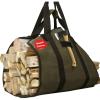 imageCupohus Extra Large 2in1 Firewood Carrier Waxed Canvas Bag 44x23 Heavy Duty Log Holder Tote Bag with Handles and Shoulder Strap for Indoor Fireplace Wood Stove Accessories Outdoor Camping GreenGreen