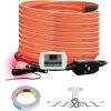 imageCupohus Heat Tape for Water Pipes with Digital Display Thermostat 30FT Freeze Protection SelfRegulating Heat Trace Cable for Metal Plastic Home Pipes Roof and RV60FT