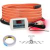 imageCupohus Heat Tape for Water Pipes with Digital Display Thermostat 6FT Freeze Protection SelfRegulating Heat Trace Cable for Metal Plastic Home Pipes Roof and RV18FT