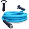 imageCupohus RV Water Hose 10FT with Strain Relief Ends KinkResistant Drinking Water Hose 58ID Potable Food Grade Hose with Storage Strap for RV Marine Camper Truck Car GardenBlue