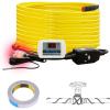 imageCupohus Softer Heat Tape for Water Pipes 9FT SelfRegulating Digital Display Thermostat Freeze Protection Roof Deicing Cable for Metal Plastic Home Pipes RV Water Hose40FT